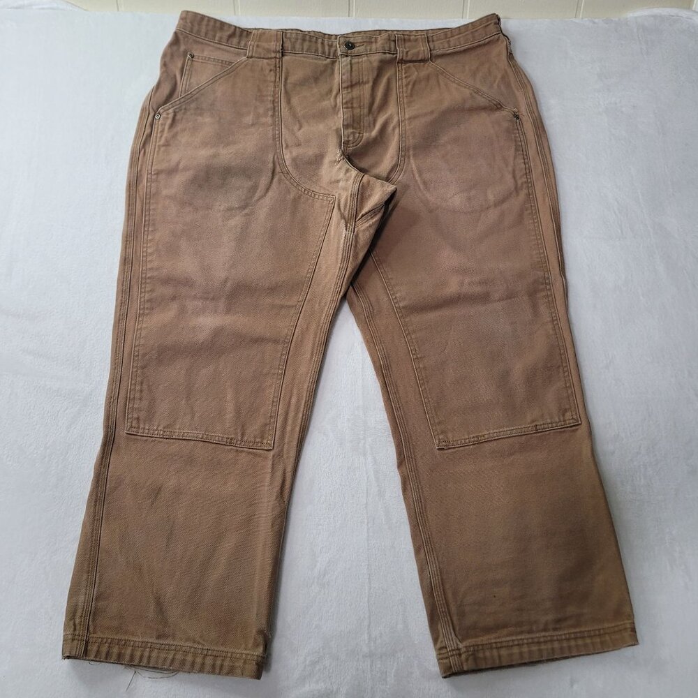 Duluth Trading Co Canvas Utility Double Knee Men's Brown Work Pants 44x30